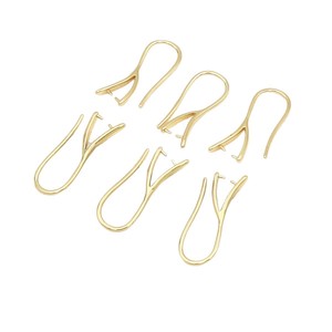 Ganchos para pendientes en forma de U, chapados en cobre, oro de 18k y plata, para la fabricación de pendientes, componentes para joyería. - Product Image 5