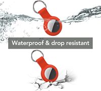Étui compatible avec AirTags avec porte-clés, étui anti-rayures pour AirTag, porte-clés GPS pour collier d'animal de compagnie/valise/sac/clé