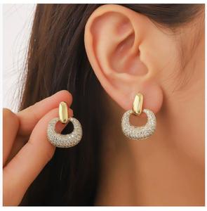 Đồng kim cương thời trang thả Bông tai thiết kế sang trọng độc đáo của phụ nữ với các yếu tố ánh sáng - Product Image 4