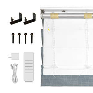 Bán Buôn trong nhà mù vải polyester xếp chồng lên nhau <span class=keywords><strong>hobbled</strong></span> mất điện cơ giới thông minh <span class=keywords><strong>Roman</strong></span> Shades - Product Image 2