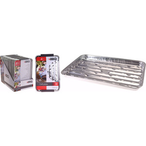 LOT DE 4 PLATS À GRILLADE EN ALUMINIUM 34X23CM - Product Image 1