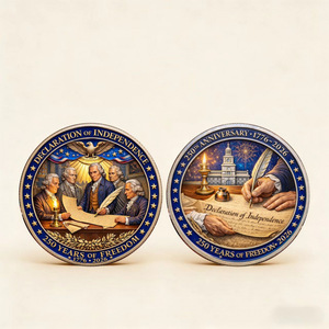 Pièce de monnaie en métal artisanale, motif <span class=keywords><strong>E</strong></span> Pluribus Unum, <span class=keywords><strong>Spirit</strong></span> of Independence, Cloche de la Liberté, religieuse, imprimé<span class=keywords><strong>e</strong></span> UV, décorative, souvenir, objet de collection - Product Image 2
