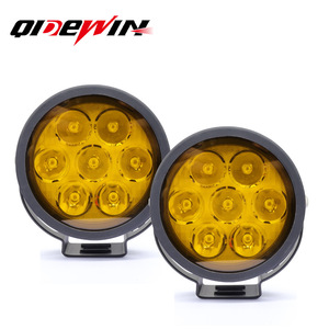 ไฟ LED ทำงานแบบกลมขนาด 4.5 นิ้ว เลนส์สีเหลือง 12-24V ไฟสปอร์ตไลท์สำหรับรถจักรยานยนต์ออฟโรด - Product Image 4