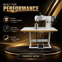 Machine à coudre industrielle à point noué à double aiguille, à moteur servo, neuve, pour usage domestique, idéale pour les housses de siège auto et les revêtements en cuir