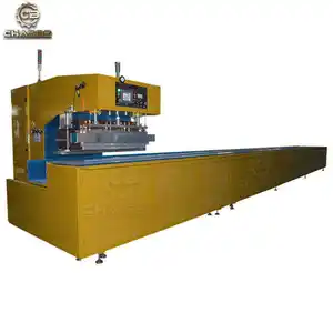 Máquina soldadora de película de membrana de PVC de alta frecuencia movible automática de longitud de mesa de trabajo personalizada máquina de soldadura HF para tiendas grandes