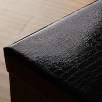 Boîte à chaussures avec couvercle en cuir gris dur à motif crocodile, emballage pour chaussures, boutique pour hommes et femmes, vente en gros, estampage à chaud, Jinjiang