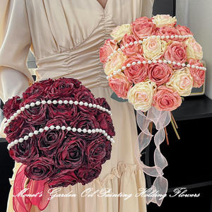 <span class=keywords><strong>Bouquet</strong></span> de mariée Monet Garden, fleurs artificielles en soie, pour la pose de photos de mariage, fiançailles, banquet, enregistrement de mariage - Product Image 4