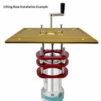 Fresadora Eléctrica Multifuncional para Trabajos en Madera con Base Elevadora Abatible, Funciones de Mortajado, Recorte y Chaflanado, Mesa de Limpieza