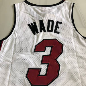 No. 3 <span class=keywords><strong>Wade</strong></span> Baloncesto Jersey Transpirable Verano Secado rápido Uniforme Impreso Entrega de una pieza para el comercio transfronterizo - Product Image 4