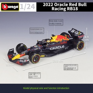 Bburago 1:24 F1 Verstappen Racing RB18 19 <span class=keywords><strong>Perez</strong></span>, Coche de Aleación Fundida a Presión, Modelo de Juguete Coleccionable, W14 SF23 F1-75 Fórmula 1 - Product Image 2