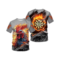 T-shirt 3D imprimé numérique 2025 pour homme et enfant, décontracté, en jersey non tissé, col rond, manches courtes, 180g, respirant, séchage rapide, coupe classique