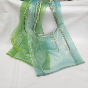 Custom <b>Transparent</b> Shoulder Handbags Various Colours Organza Tote Large Shopping <b>Bag</b> Grocery Mesh Organza Pouch - Product Image 5
