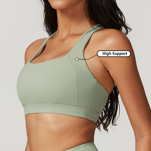 OEM ODM Manufacture Gym Active Wear Women Gym <strong>Bra</strong> Custom Logo <strong>Sports</strong> <strong>Bras</strong> For Big Breast Womens Compression <strong>Sports</strong> <strong>Bra</strong> Crew Neck - Product Image 4