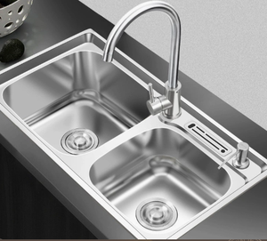Farmhouse <b>Kitchen</b> Sink Stainless Steel <b>Apron</b> Front Double Bowl Deep Basin - Product Image 1