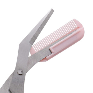 Eyebrow Trimmer Pink Stainless Steel Slanted Tip For Beauty <b>Makeup</b> <b>Tools</b> - Product Image 3