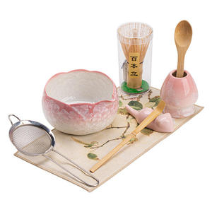 Set de Matcha Premium con Glaseado Rosa Flor de Hielo, Incluye Tamizador y Chashaku, Regalo de Té Profesional y Estilo Artesanal con Diseño de <span class=keywords><strong>Cereza</strong></span> - Product Image 5