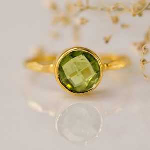 แหวนเพชรธรรมชาติทรงกลม92.5เงินสเตอร์ลิงสีทองขัดเงาเครื่องประดับอัญมณีสำหรับคนเกิด - Product Image 4