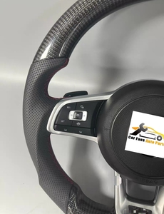 Alta calidad para Volkswagen Golf 7 MK5 MK6 <span class=keywords><strong>MK7</strong></span> <span class=keywords><strong>GTI</strong></span> Passat PU fibra de carbono cuero <span class=keywords><strong>volante</strong></span> montaje <span class=keywords><strong>volante</strong></span> - Product Image 4