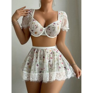 Conjunto de Pijamas Eróticos Transparentes para Mujer al por Mayor, Lencería Seductora con Encaje, Camisón Floral '<span class=keywords><strong>Virgin</strong></span> <span class=keywords><strong>Killer</strong></span>' - Product Image 2