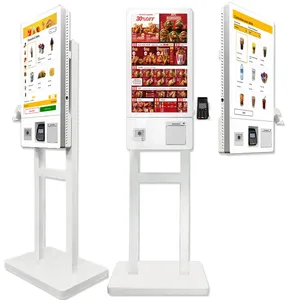 Restaurant hospital banking queuing system token machine cashless vending payment printing ticket kiosk machine with printer