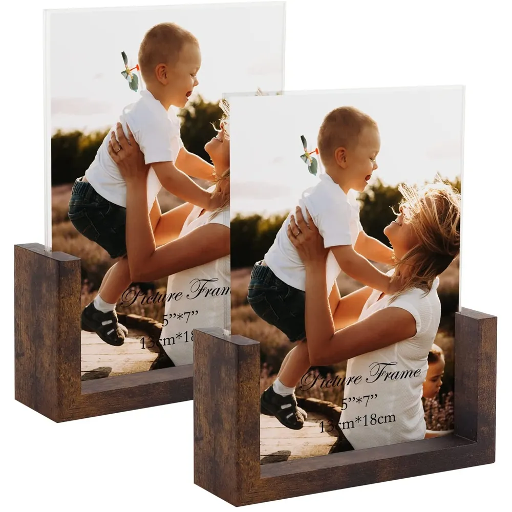 Amazon Hot Sale 4x6 5x7 8x10 Black MDF Wooden Table Top Picture Photo Frame Set
