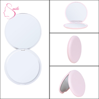 Miroir de maquillage compact HD Miroir de poche délicat de forme ronde Logo et couleur en gros personnalisables