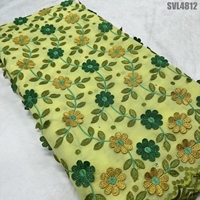 Tissu en dentelle soluble dans l'eau, broderie 3D florale en voile de coton écologique haut de gamme pour robe femme