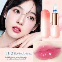 Ensemble de 3 rouges à lèvres floraux transparents en gelée, teinte à lèvres changeante de couleur selon la température et gloss hydratant pour femme, idéal comme cadeau