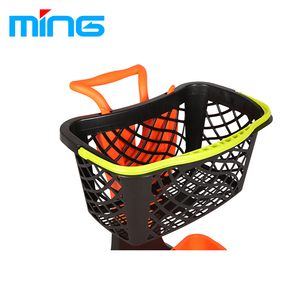 High Capacity Comfortable Handle Customized Logo <b>Stackable</b> Design Plastic Shopping <b>Basket</b> - Product Image 3