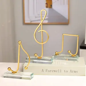 Biumart 현대 홈 골드 장식 간단한 철 음악 노트 장식품 홈 장식