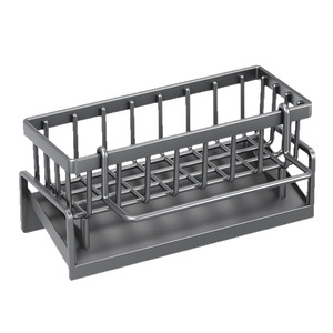 Kitchen Sink Storage Rack With Dish Soap <b>Holder</b> Sponge <b>Holder</b> Steel Wool Organizer Multi Function Draining Tool For Kitchen - Product Image 5