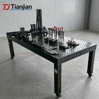 Plateforme de travail modulaire usinée CNC D16 pour soudage 3D, avec marquage d'échelle et dispositif d'outillage précis
