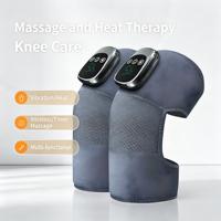 Masseur électrique intelligent pour les genoux avec chaleur et vibrations - Appareil sans fil rechargeable pour soulager les douleurs aux jambes, pour l'arthrite et la récupération sportive