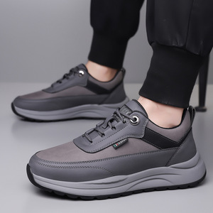 Chaussures de marche respirantes et légères pour hommes, bout rond, tige synthétique, doublure en mesh, semelle extérieure en caoutchouc, à lacets, talon bas, mode décontractée - Product Image 2