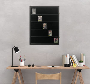 Personnalisé 30.5*24.25*2 "noir clair vue verrouillable armoire murale étoile carte présentoir <span class=keywords><strong>NBA</strong></span> étui pour Collection - Product Image 6