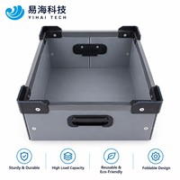 Boîte de rangement pliable et réutilisable en plastique ondulé antistatique ESD, panneau creux en PP, pour pièces industrielles