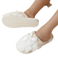 Pantoufles d'Intérieur Décontractées pour Femmes, Confortables et Chaudes avec Doublure en Peluche, Chaussons en Coton