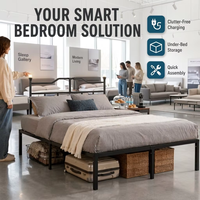 Hochwertige Geräuschlose Robuste Aufbewahrungsbox Amerikanischer Standard-Steckdosenkasten Nachttischlampe Eisenrahmen-Bett