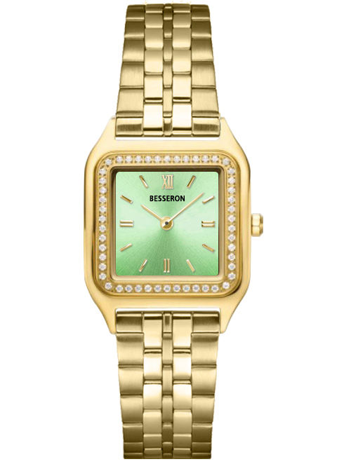 Green gold watch