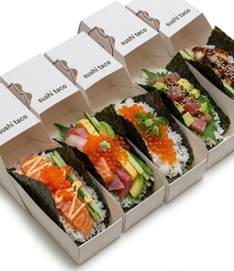 Custom Logo Eco-Friendly Kraft Paper Sushi Box | Food Grade Matte Lamination <b>Sliding</b> <b>Drawer</b> Takeaway Packaging - Product Image 4