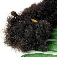 Cheveux humains vierges de haute qualité 100% naturels, cheveux indiens Remy 4C Afro Kinky en vrac