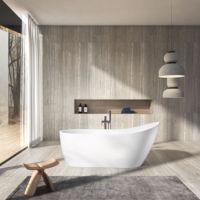 Baignoire autoportante en acrylique de qualité commerciale Raison pour hôtel, certifiée CUPC/CE, idéale pour la douche et le spa, vente en gros