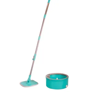 360-Degree Rotating Microfiber Mop Bucket Set Aluminum Extensible Handle Dry Wet Floor Cleaning System Water Filtration Design