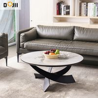Salon café bureau pieds noirs métal bas minimaliste travertin Table d'appoint Center hôtel Table d'extrémité petite Table de canapé