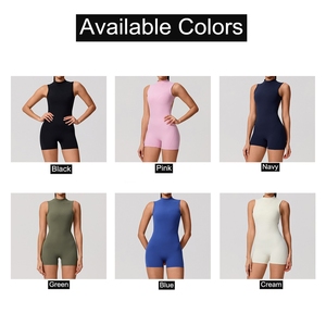 Monos deportivos de alta intensidad para mujer, sin espalda, enterizos de entrenamiento, monos de gimnasio, fitness, <span class=keywords><strong>yoga</strong></span> de una pieza para mujer - Product Image 2