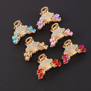 Pinzas de Pelo de Aleación Modernas para Mujer, Pinza de Tiburón de 13 cm con Diamantes de Imitación, Accesorio para Fiesta - Product Image 1