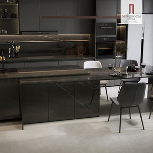 Offre Spéciale 1600x3200x6mm Comptoir en pierre frittée NERO MARGIUA poli noir pour îlot <span class=keywords><strong>de</strong></span> cuisine et mur - Product Image 4