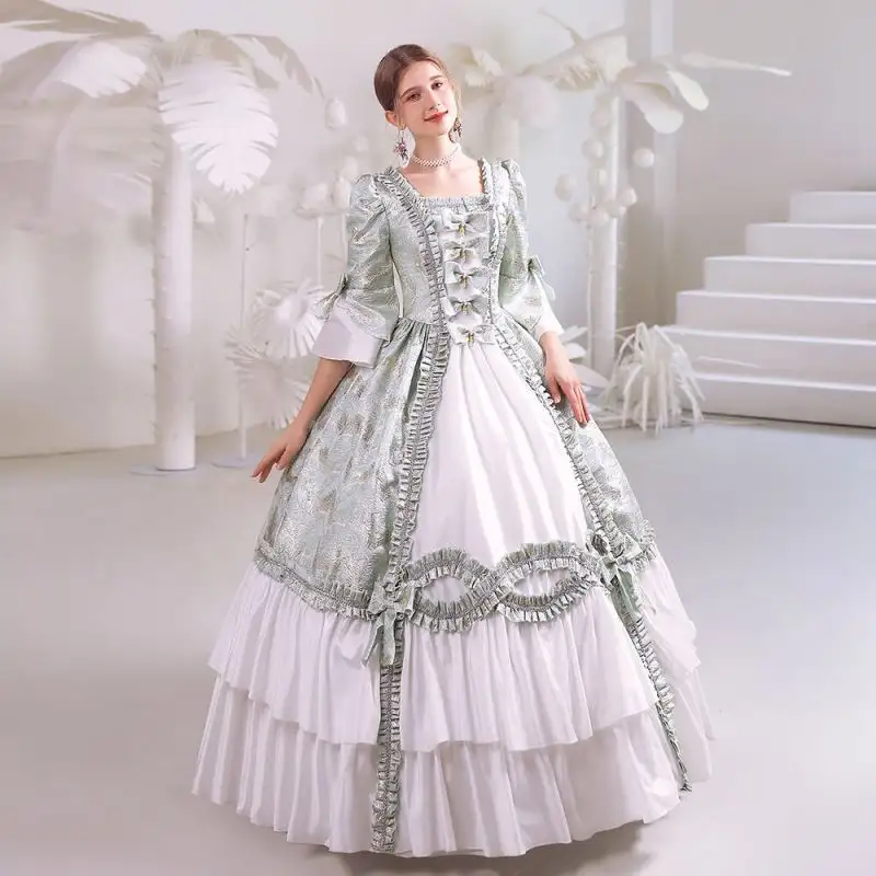 Roupas europeias de estilo steampunk, fantasia de rainha e princesa Marie Antoinette, vestidos de baile para festa ecológica, fantasia de navio da gota