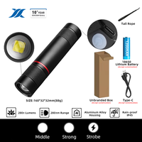 Mini Linterna de Llavero Recargable LED, Portátil, Resistente y Sencilla, con Logotipo Gratuito, 208m