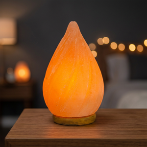 Lámpara de Sal Rosa del Himalaya LED, Forma de Lágrima Natural Tallada, Ecológica, Luz Ambiental Cálida Rústica para Decoración del Hogar - Product Image 5